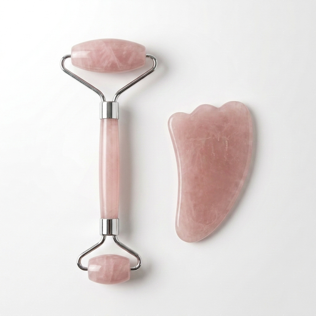 Olunora Rose Quartz Roller & Gua Sha